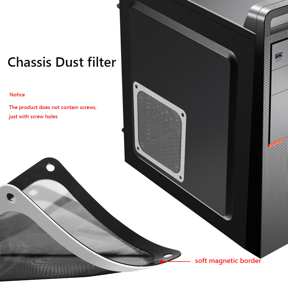 Dust Filter Pc - Filtr przeciwpyłowy 8cm/12cm z siatką, miękka